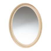 bali & pari Lailan Woven Grasscloth Mirror, Oval, Beige